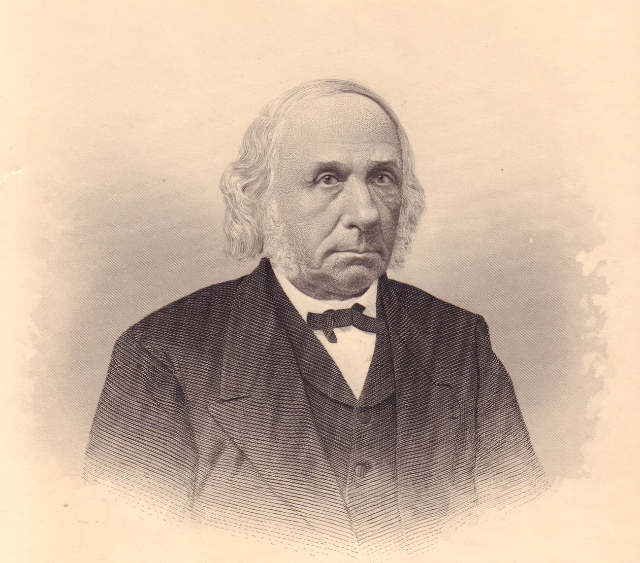 Portret van Amerikaanse industrieel en Methodistische predikant Thomas T Tasker (1799-1892), gravure door FE Jones door Walter Charles Mills