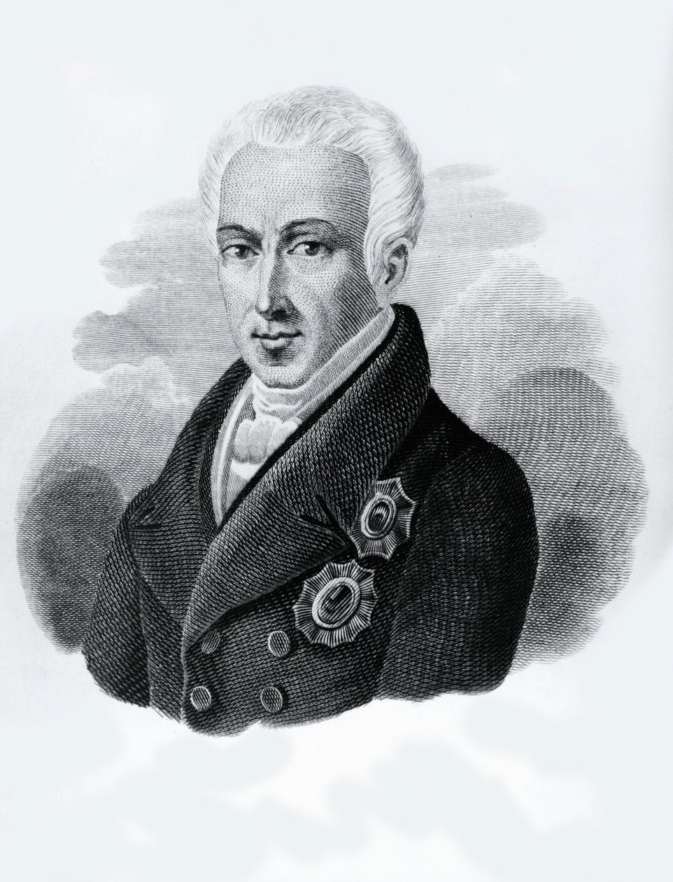 Portret van Graaf Ioannis Antonios Kapodistrias (1776-1831), President van de Griekse Republiek van 1828 tot 1831, gravure door Walter Charles Mills
