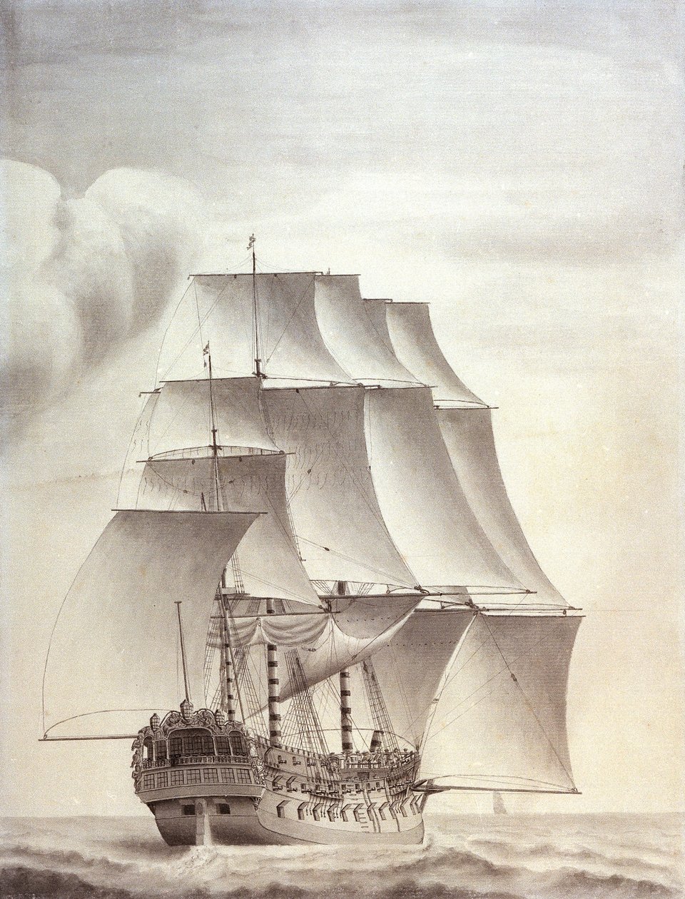 Portret van het Engelse schip 