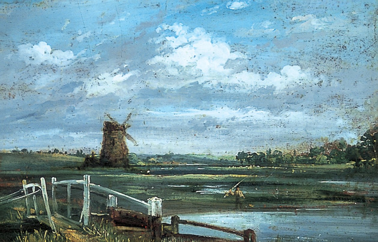 Bij Haddon, Derbyshire door John (manner of) Constable