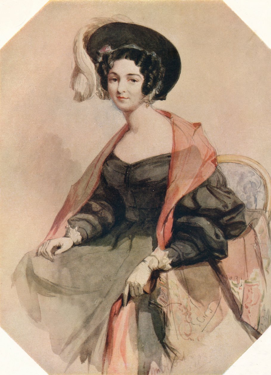 Portret van een dame, ca. 1855 door John Absolon