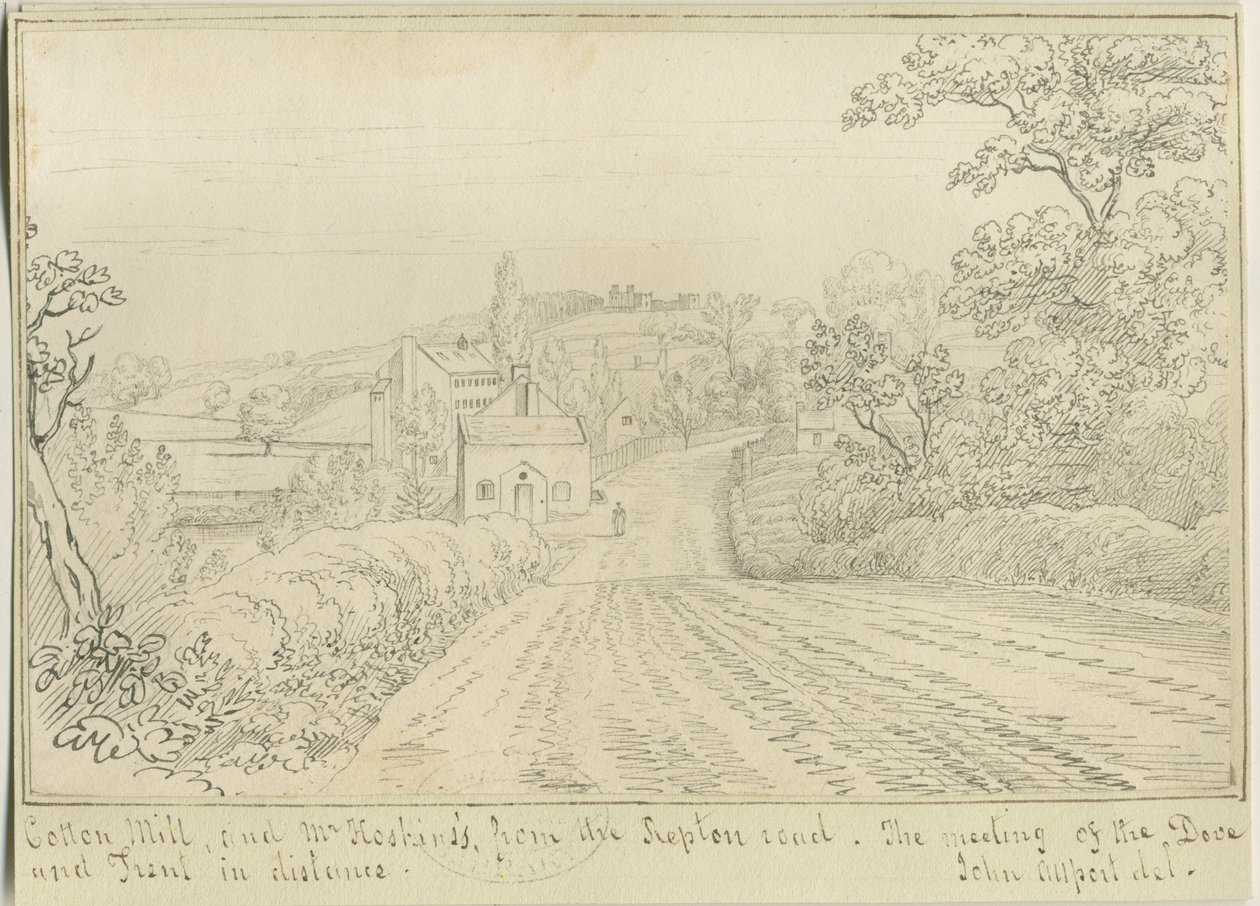 Burton-upon-Trent: pen en inkt tekening, nd [1799-1854] door John Allport