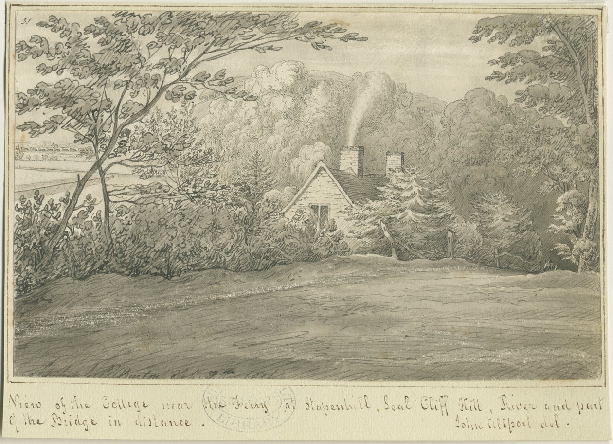 Burton-upon-Trent: pen en inkt tekening door John Allport