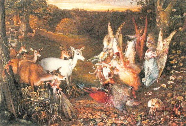 Feeën en Herten door John Anster Fitzgerald