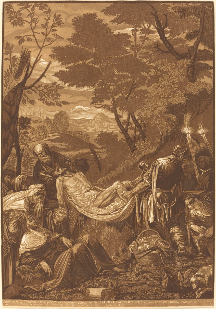 De Graflegging door John Baptist Jackson after Jacopo Bassano