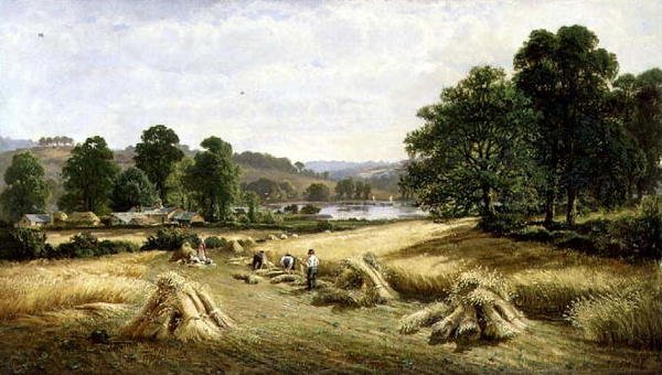 Het Gouden Graan Verzamelen bij Bishopsteignton, Plymouth door John Barrett