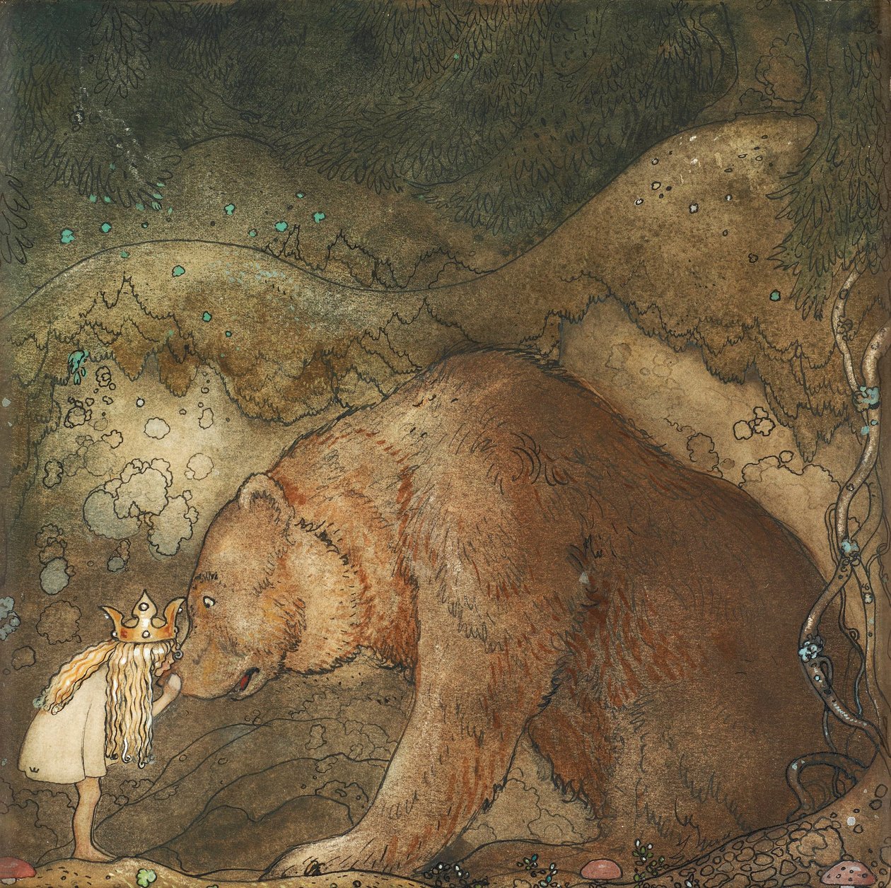 Arm klein beertje! door John Bauer
