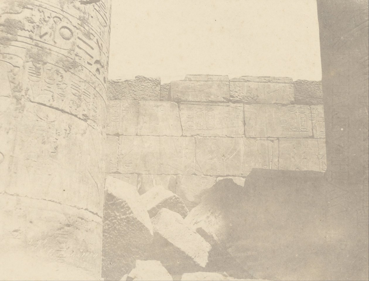 Karnak, Hypostyle Zaal, Noordelijke Muur (Binnenzijde) door John Beasly Greene