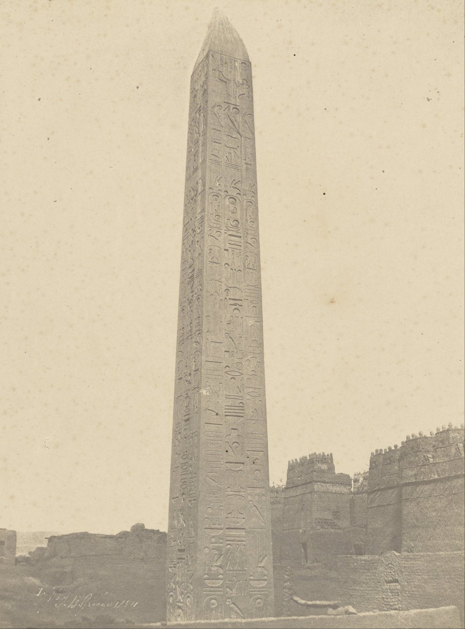 Louqsor, Obelisk, Oost- en Zuidzijde door John Beasly Greene