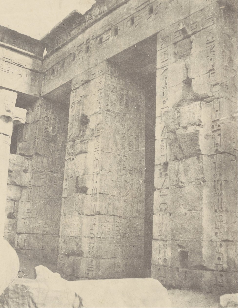 Médinet Habou, Paleis van Ramses II, 2de Hof, Oostzijde door John Beasly Greene