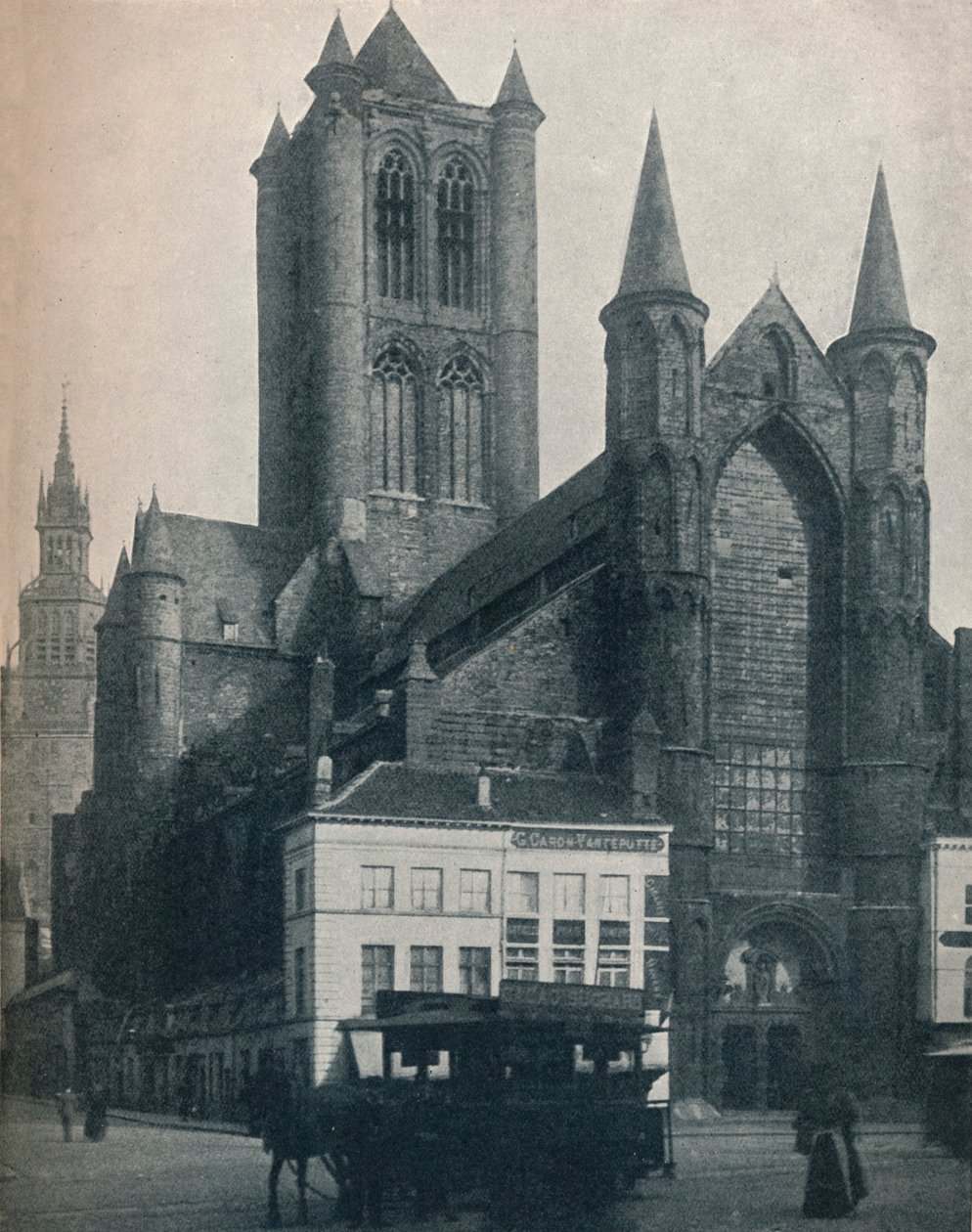 De kathedraal van Sint-Bavo, Gent, België, ca. 1900-1914-1915 door John Benjamin Stone