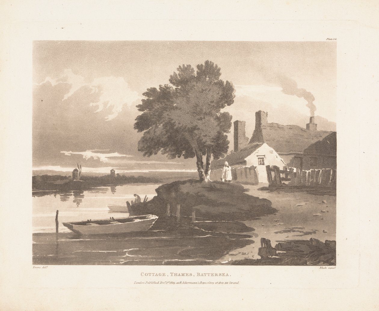 Cottage, Thames, Battersea door John Bluck