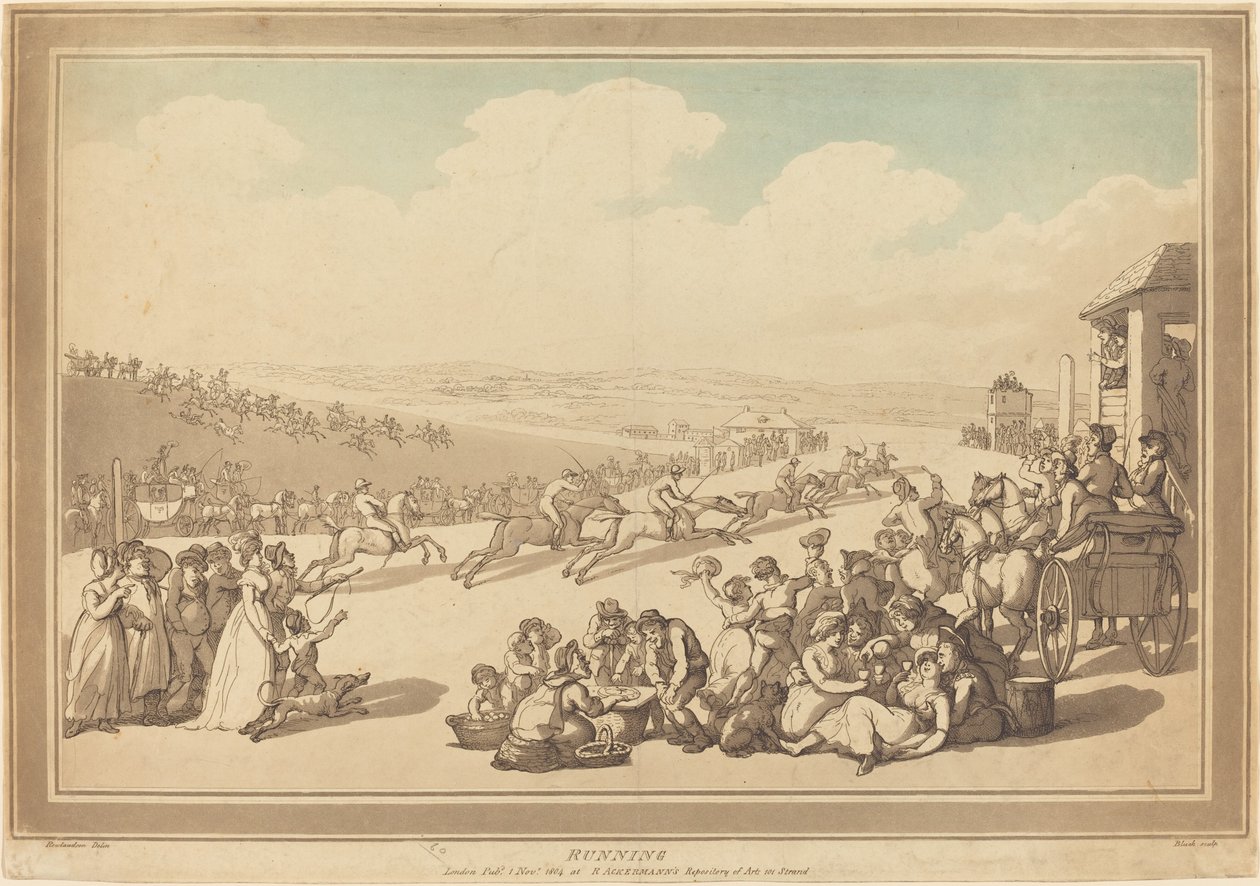 Rennen door John Bluck after Thomas Rowlandson