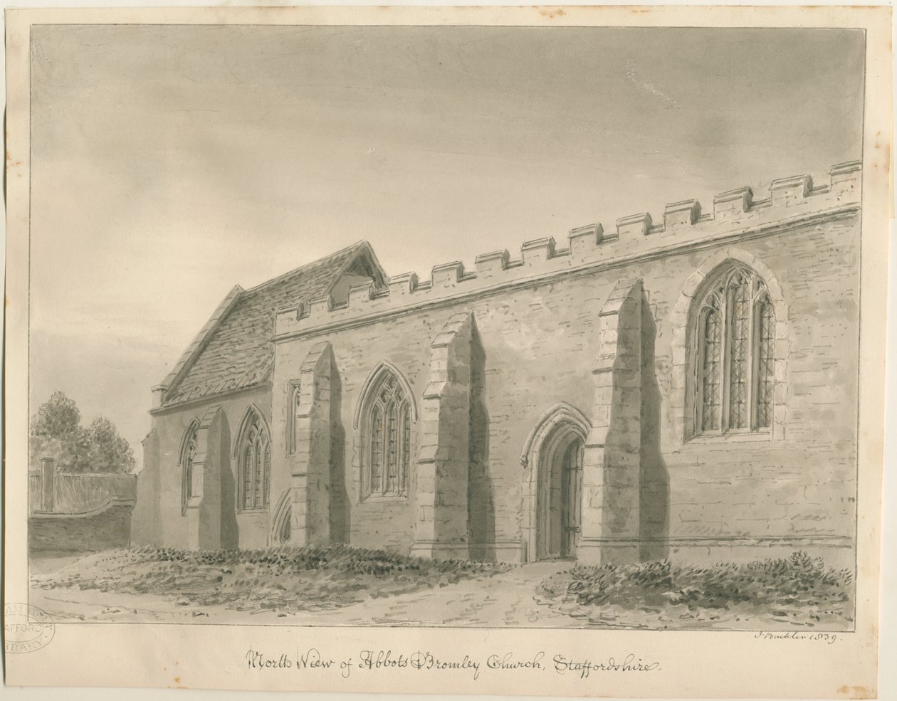 Abbots Bromley Kerk door John Buckler