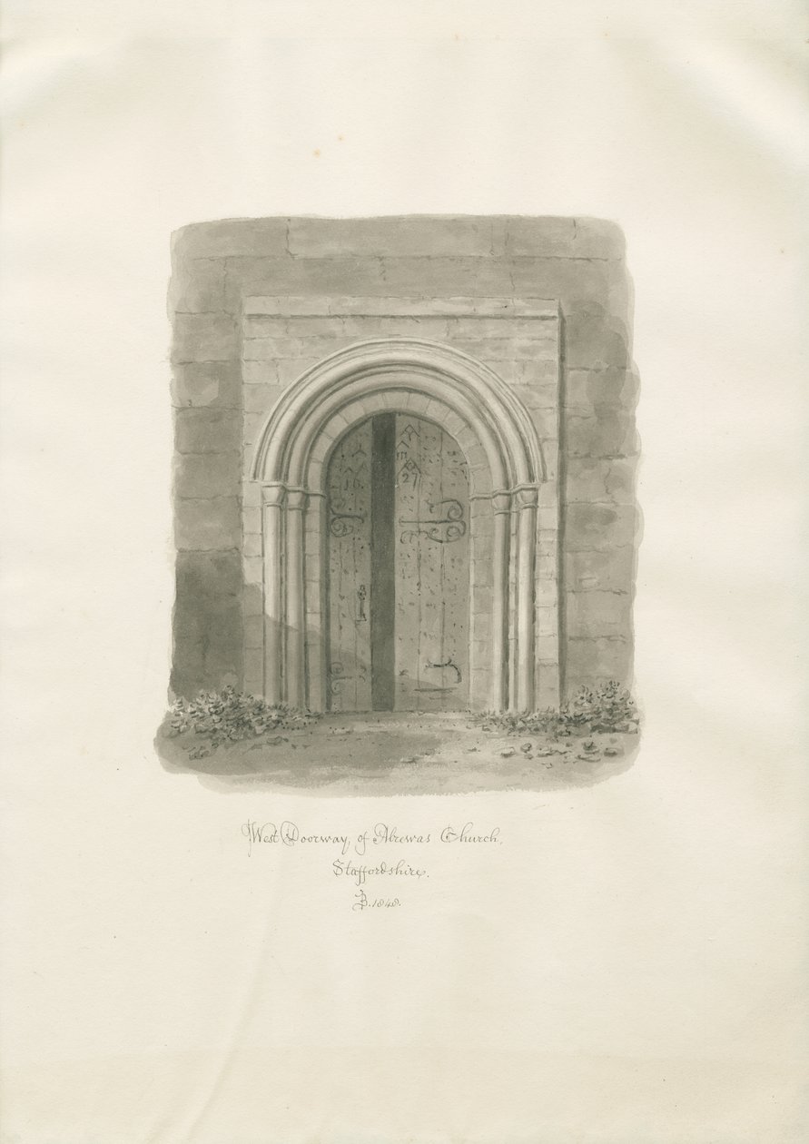 Alrewas Kerk - Westelijke Deur door John Buckler