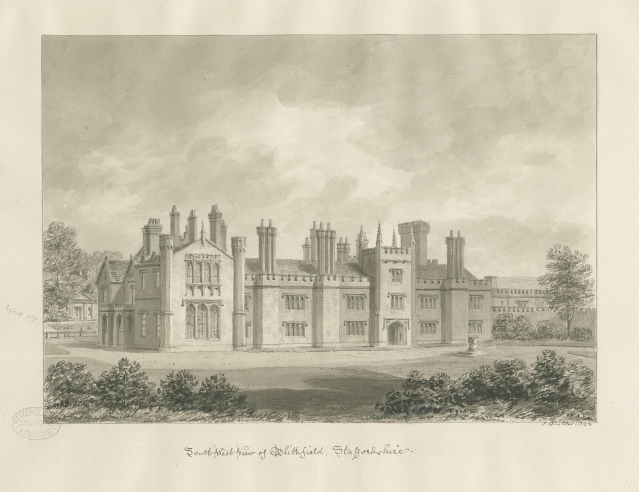 Blithfield Hall door John Buckler
