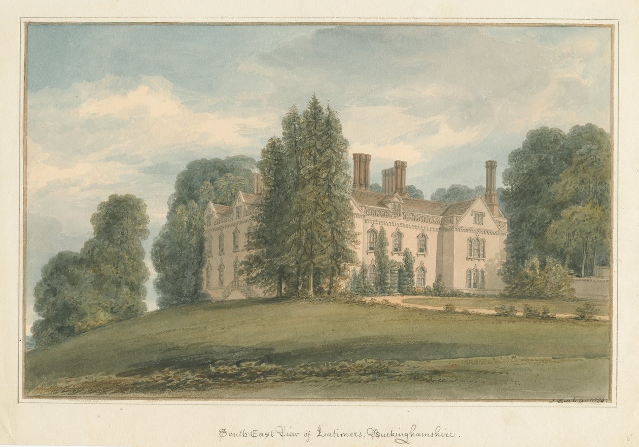 Buckinghamshire - Latimers Hall door John Buckler