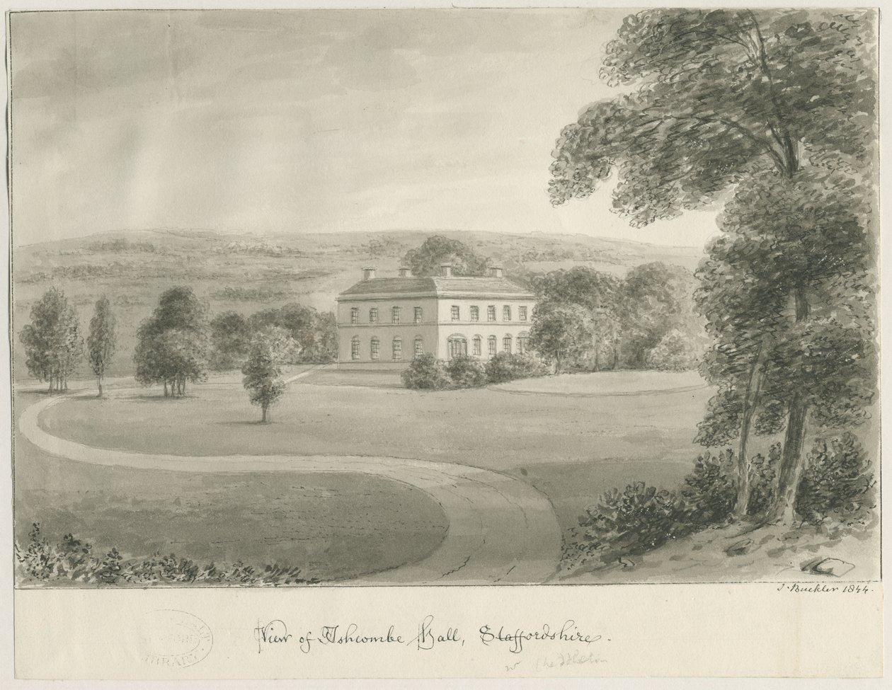 Cheddleton - Ashcombe Hall door John Buckler