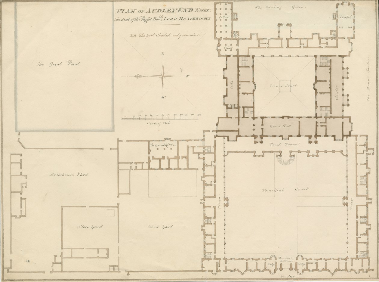 Essex - Audley End - Plan door John Buckler