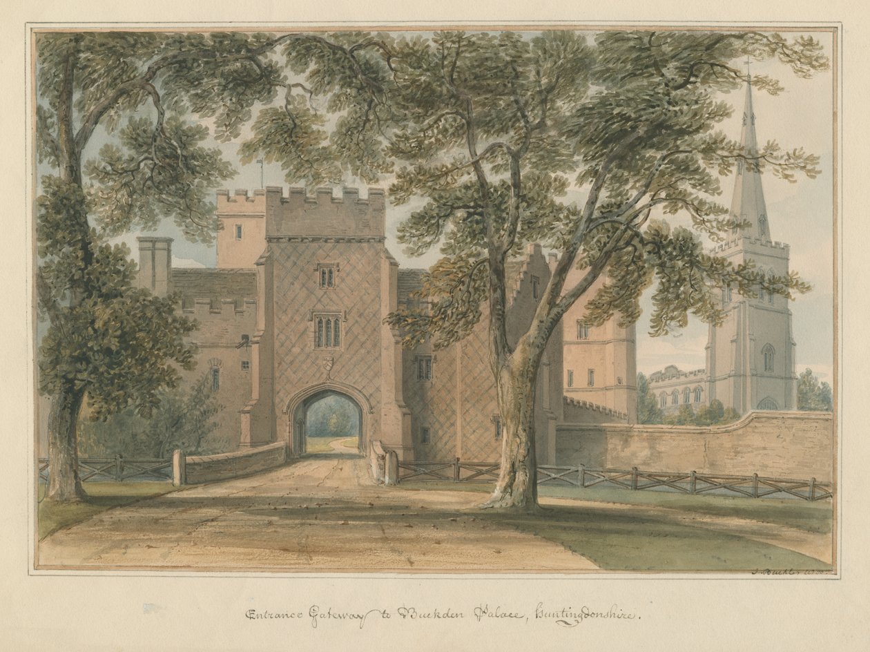 Huntingdonshire - Buckden Paleis door John Buckler
