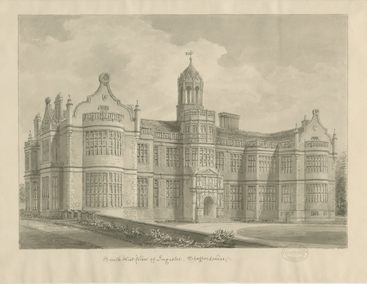 Ingestre Hall door John Buckler