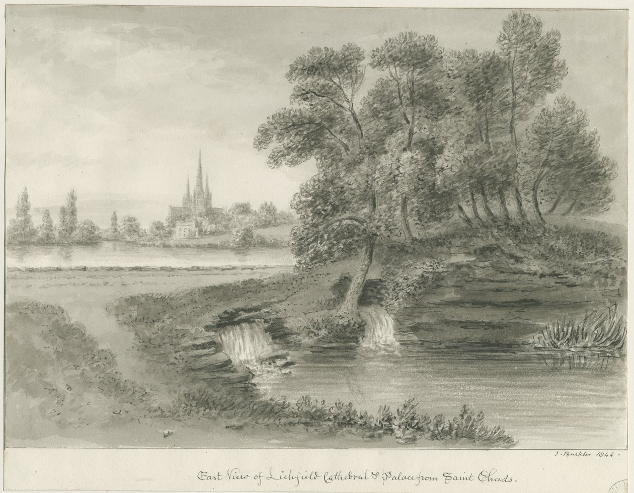 Lichfield Kathedraal - Oostelijk Uitzicht, 1844 door John Buckler