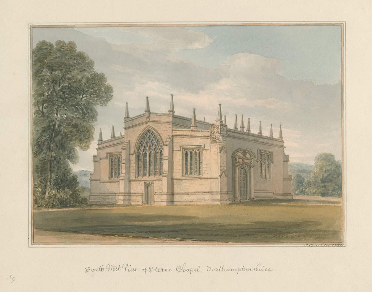 Northamptonshire - Steane Kapel door John Buckler
