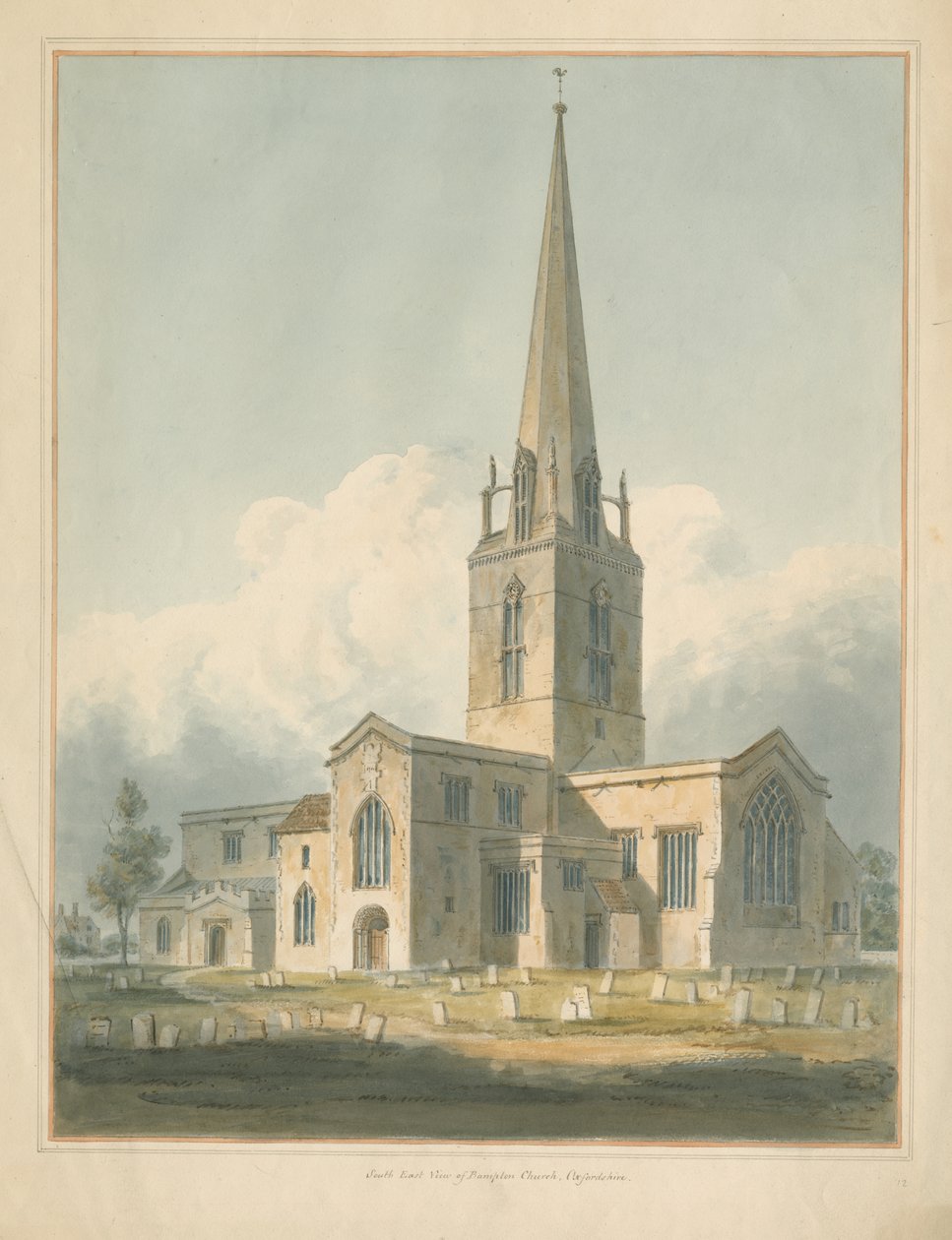 Oxfordshire - Bampton Kerk door John Buckler