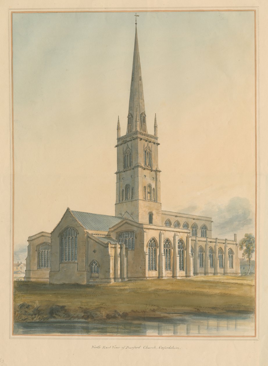 Oxfordshire - Burford Kerk, 1802 door John Buckler