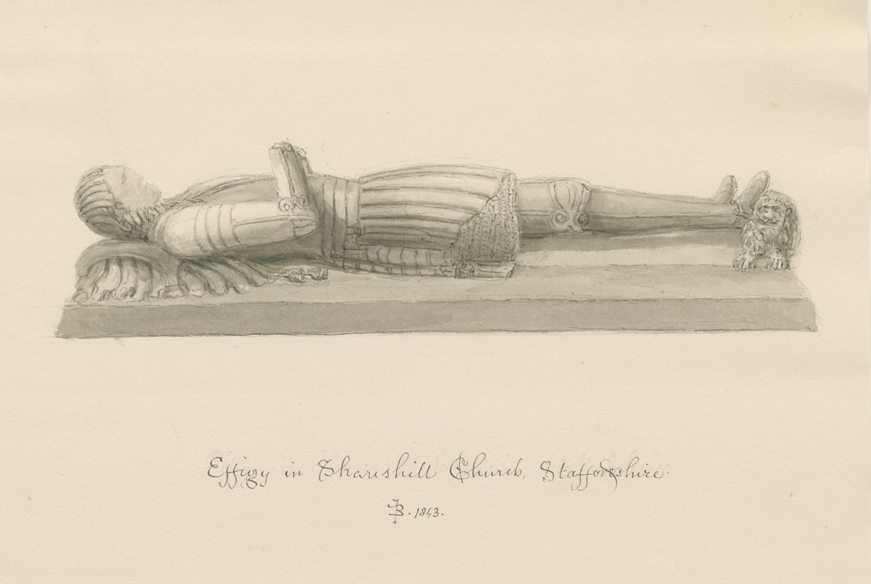 Shareshill Kerk - Monumentaal beeld van Sir Humphrey Swynnerton door John Buckler