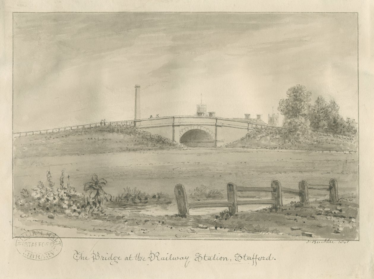 Stafford - Brug bij Treinstation door John Buckler