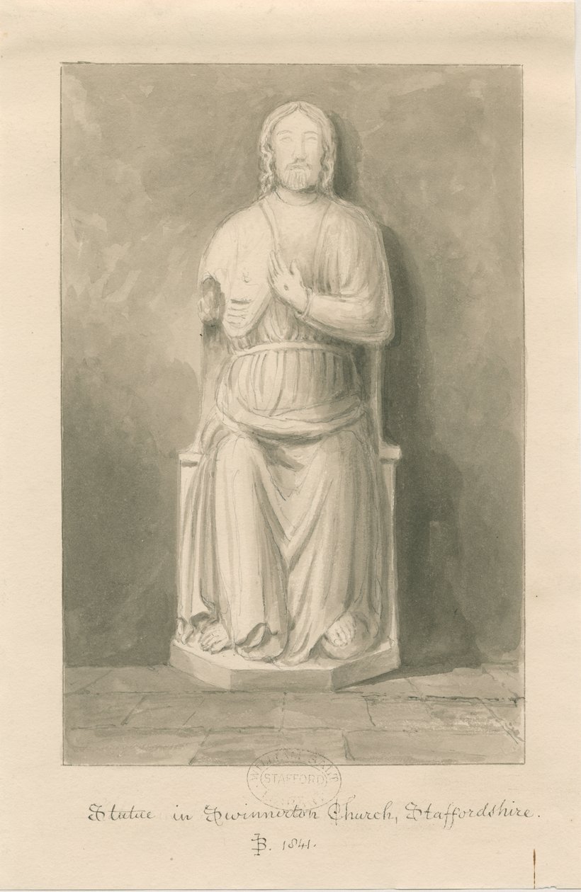 Swynnerton Kerk - Beeld van Jezus Christus door John Buckler