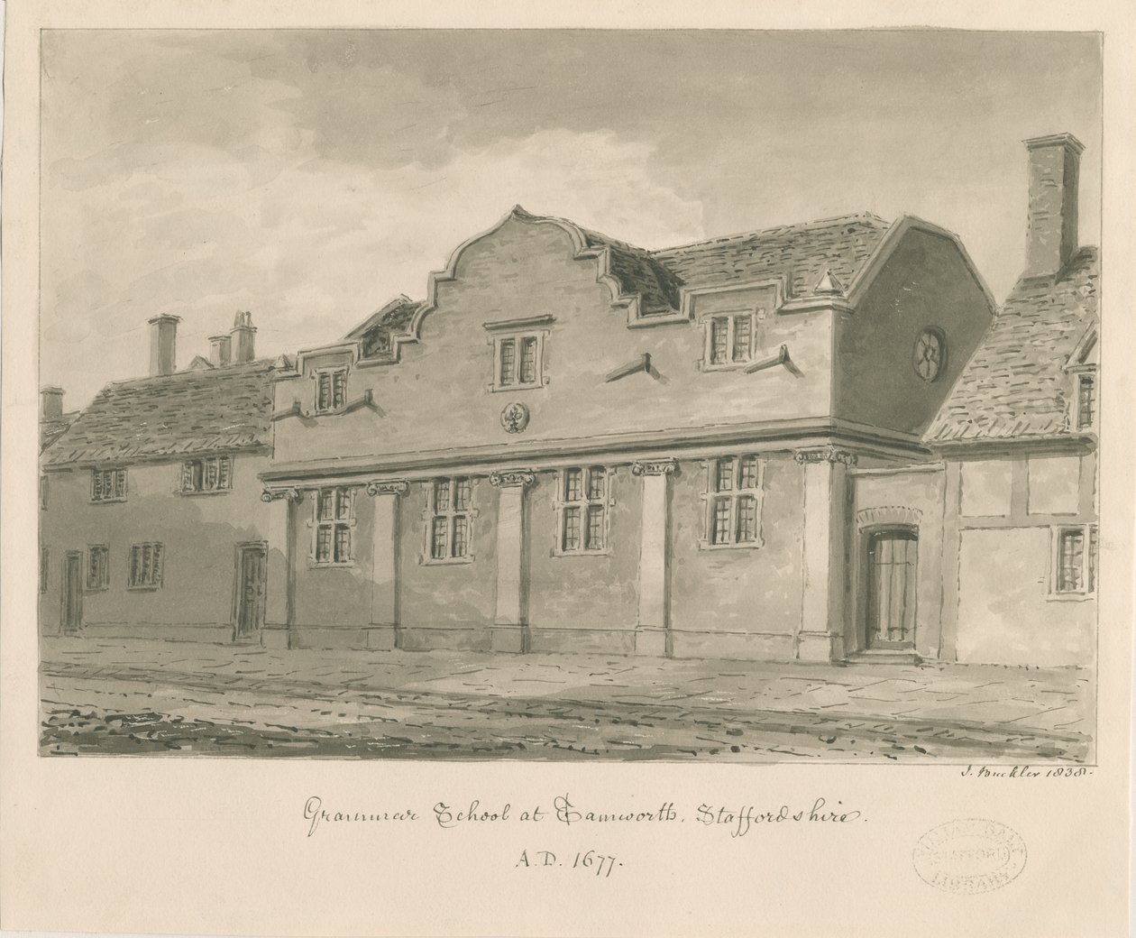 Tamworth - Grammar School door John Buckler
