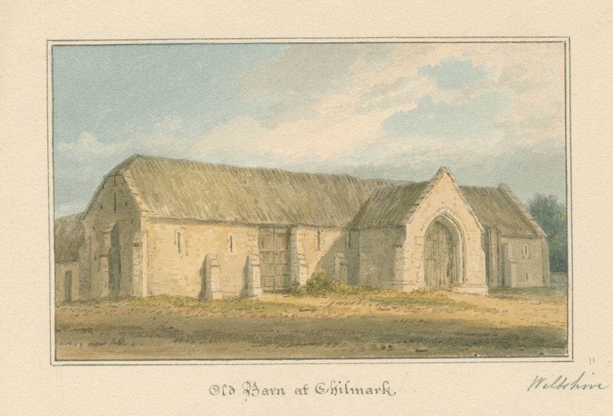 Wiltshire - Chilmark - Oude Schuur, 1817 door John Buckler