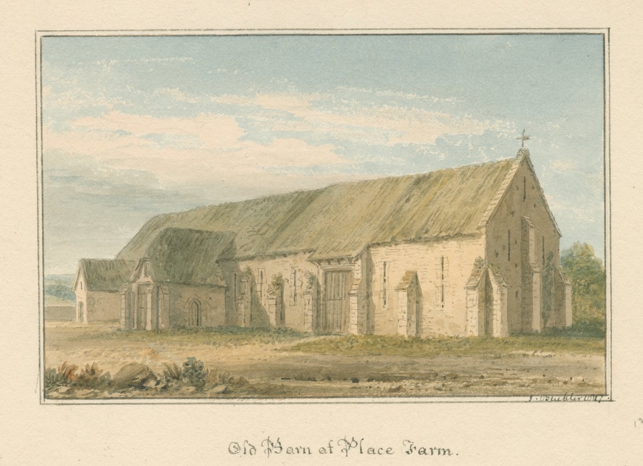 Wiltshire - Place Farm - Oude Schuur door John Buckler