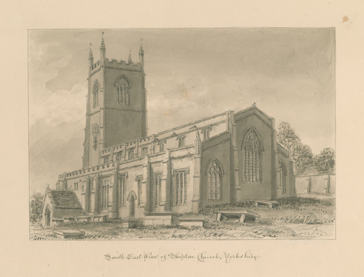 Yorkshire - Skipton Kerk door John Buckler