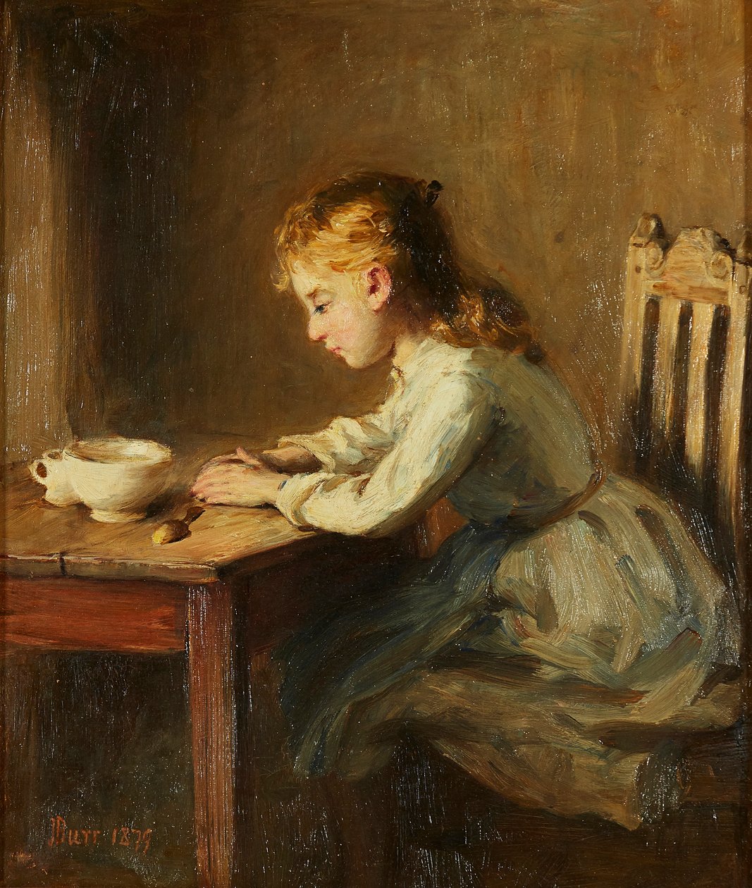 Meisje aan de Ontbijttafel door John Burr