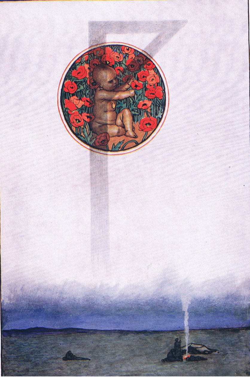 Zijn robijnen, illustratie uit The Garden of Kama (en andere liederen uit India), 1920 door John Byam Liston Shaw