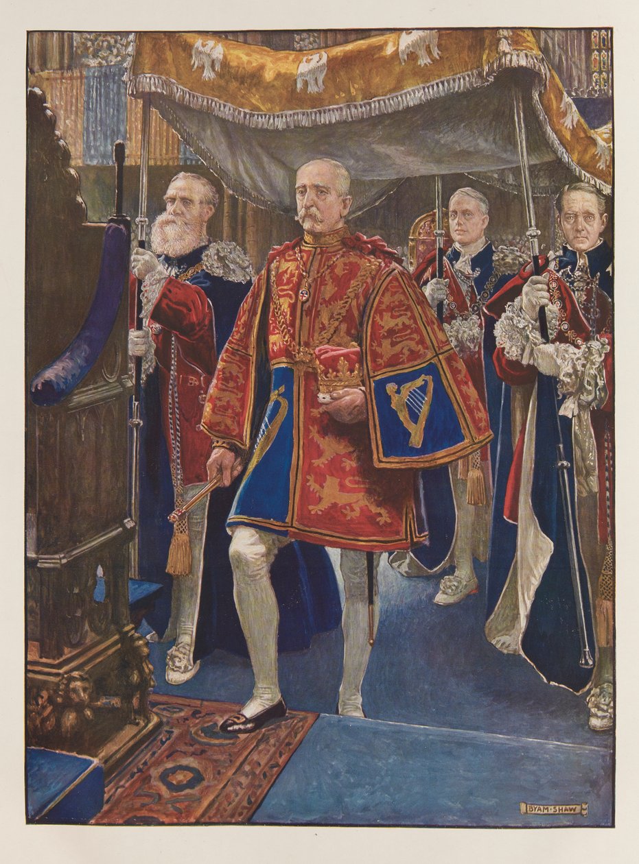 Kroning van koning Edward VII door John Byam Liston Shaw