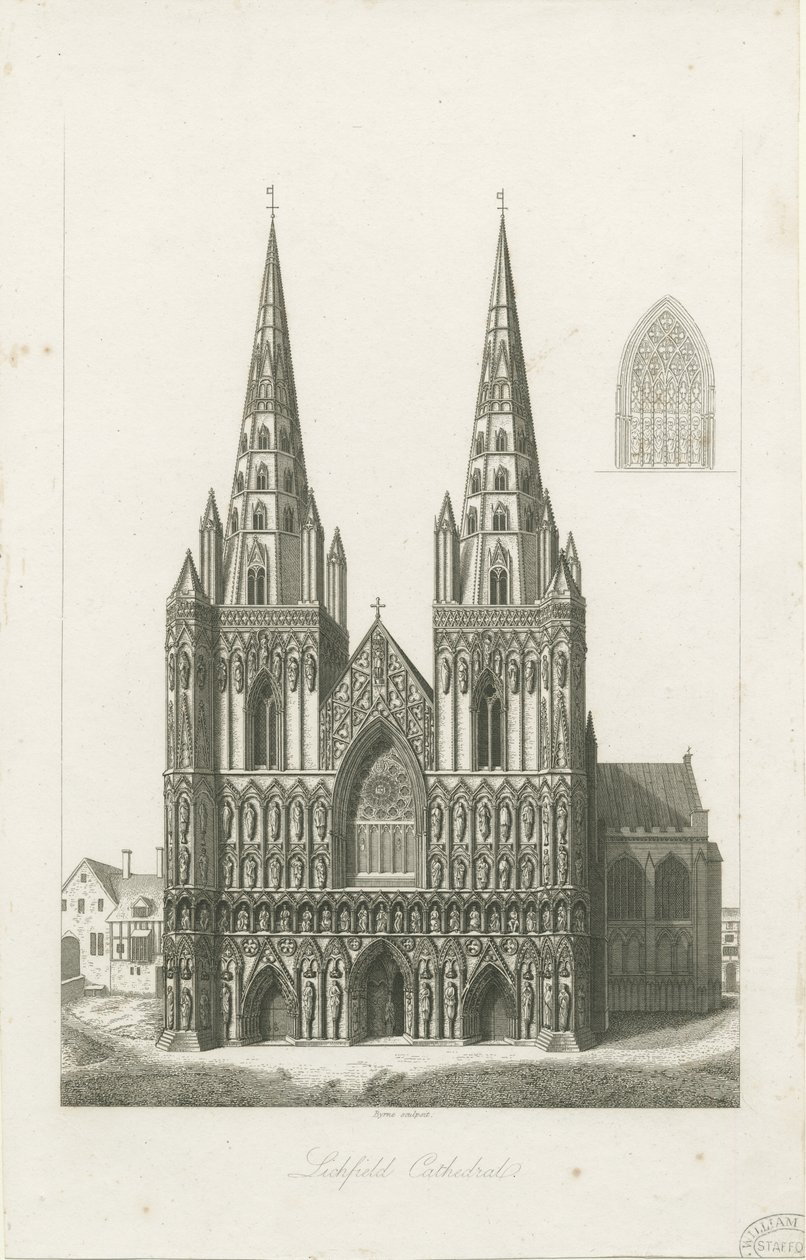 Lichfield Cathedral - Westgevel door John Byrne