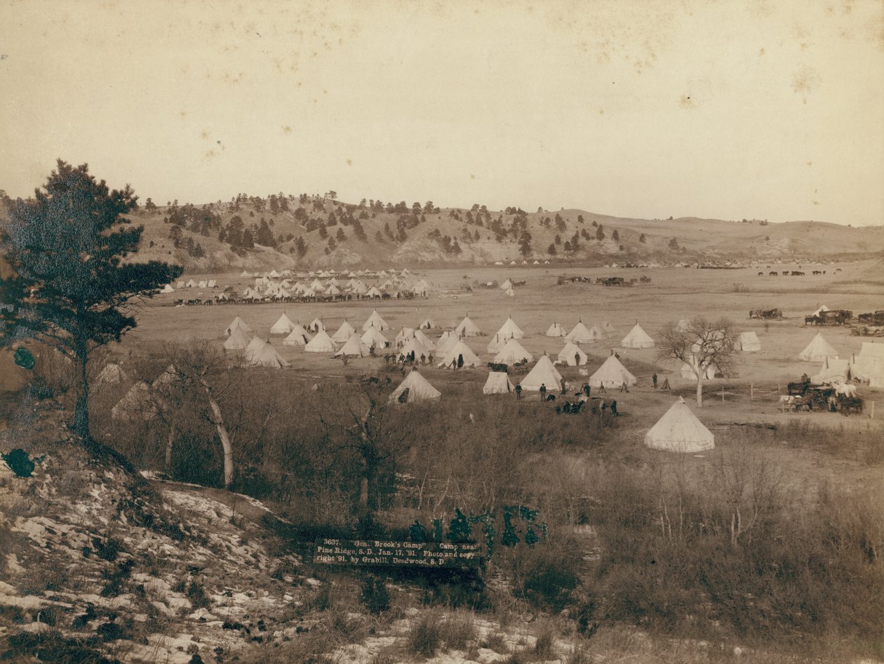 Kamp van generaal Brook nabij Pine Ridge door John C. H. Grabill