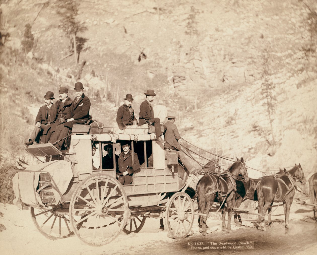 De Oude West Deadwood Postkoets door John C. H. Grabill