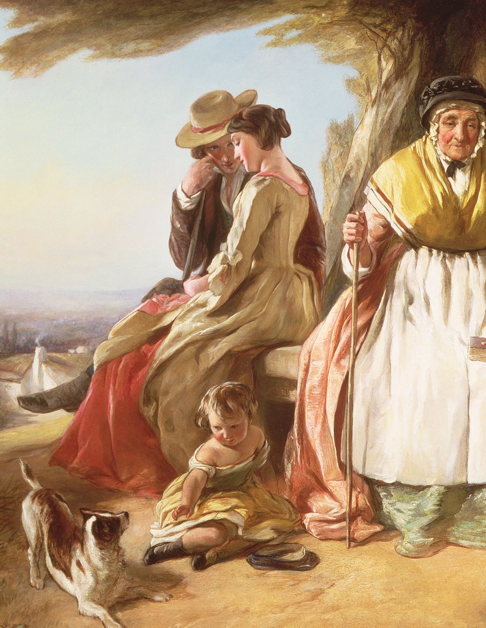 Jeugd en Ouderdom (detail) door John Callcott Horsley