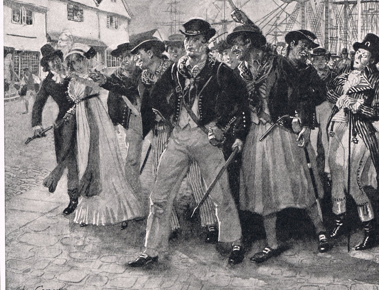 Marine Muiters Aan Land, illustratie uit 