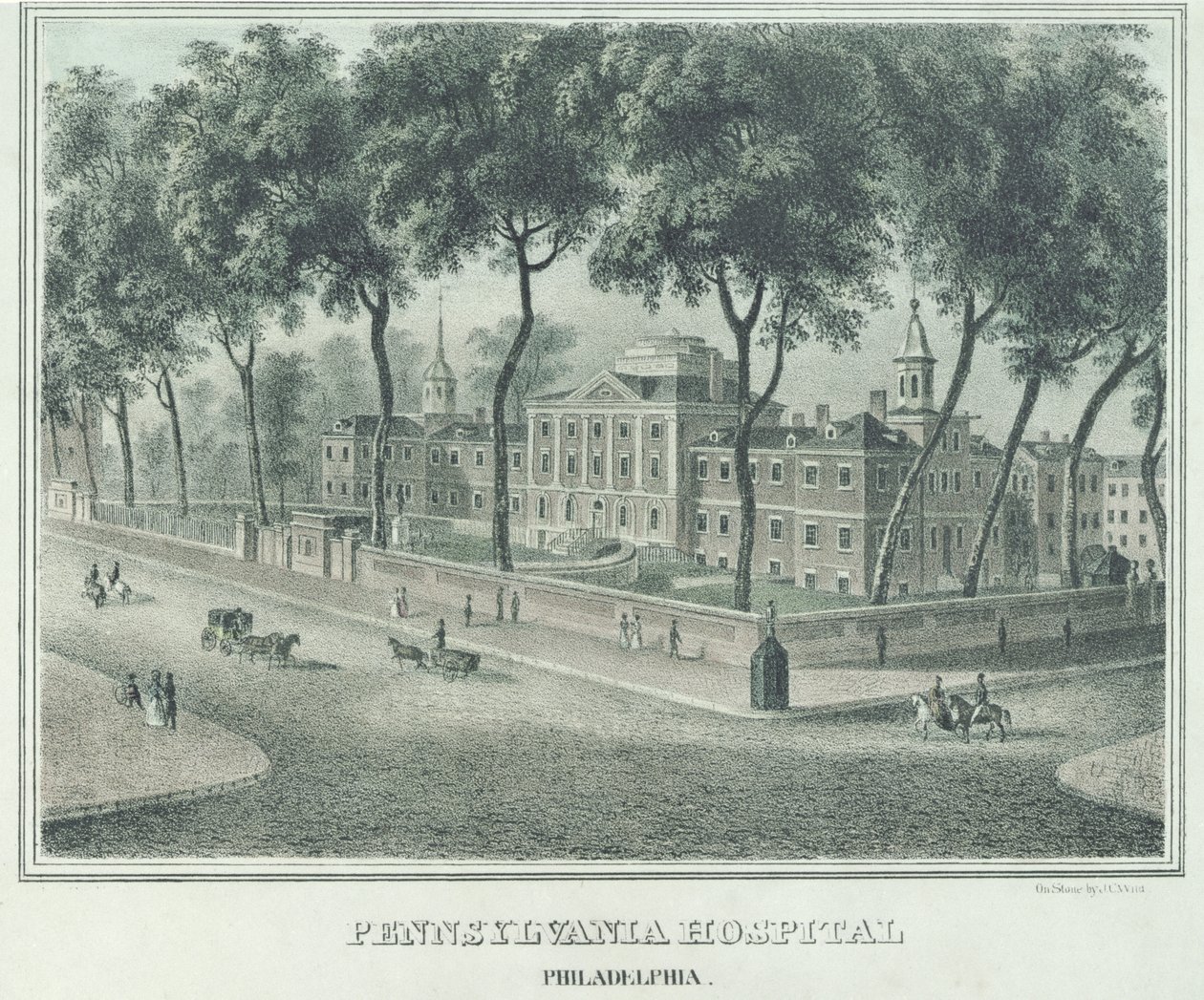 Pennsylvania Hospital, 1838 door John Caspar Wild