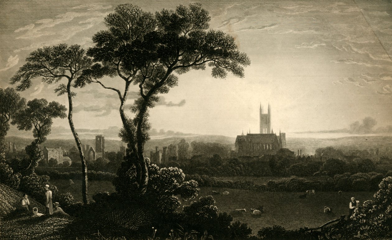 Oostelijk Uitzicht op de Stad Canterbury door John Charles Varrall