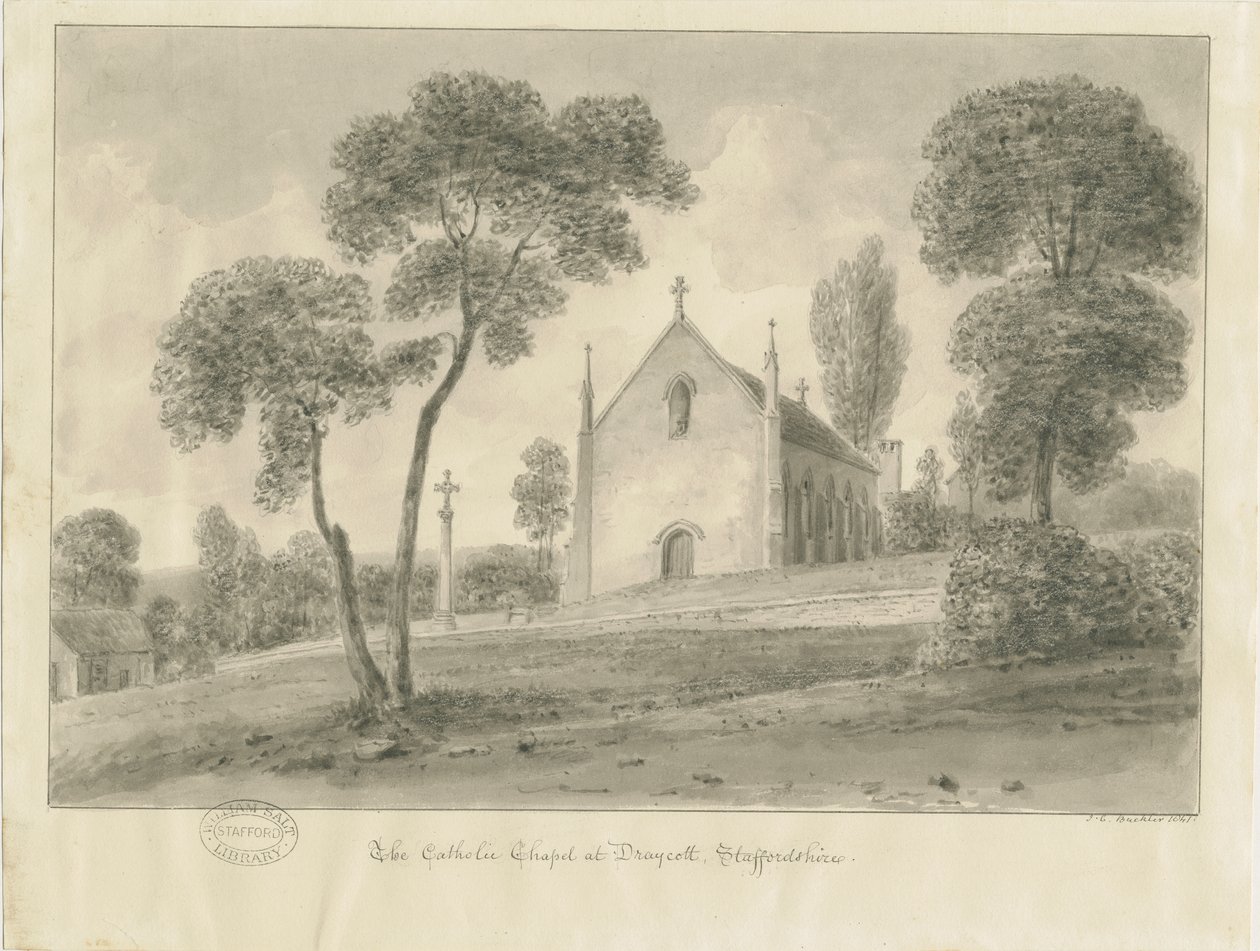 Cresswell - Draycott-in-the-Moors Katholieke Kapel door John Chessell Buckler