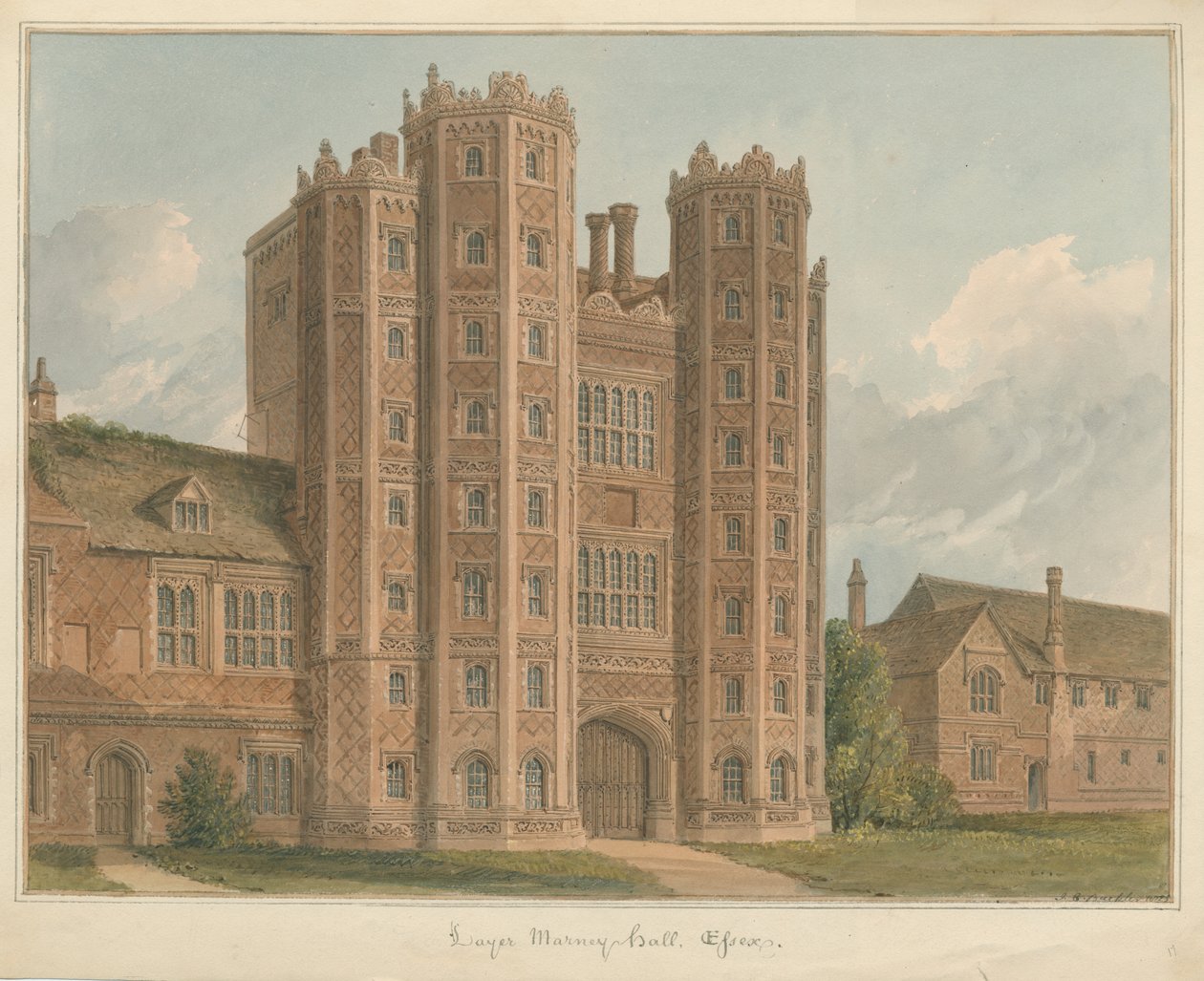 Essex - Layer Marney Hall door John Chessell Buckler