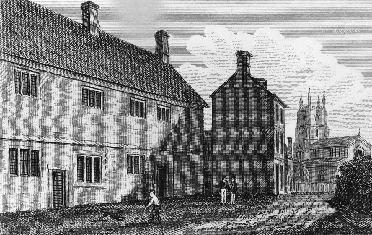 Grammar School in Chipping Norton, Oxfordshire door John Chessell Buckler