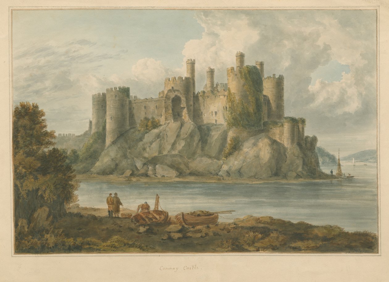 Wales - Carnarvonshire - Conway Kasteel, 1810 door John Chessell Buckler